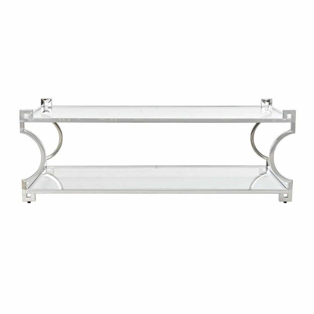 Τραπεζάκι Καφέ DKD Home Decor Κρυστάλλινο Ανοξείδωτο ατσάλι (130 x 60 x 45 cm)
