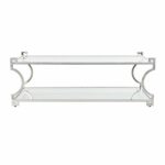 Τραπεζάκι Καφέ DKD Home Decor Κρυστάλλινο Ανοξείδωτο ατσάλι (130 x 60 x 45 cm)