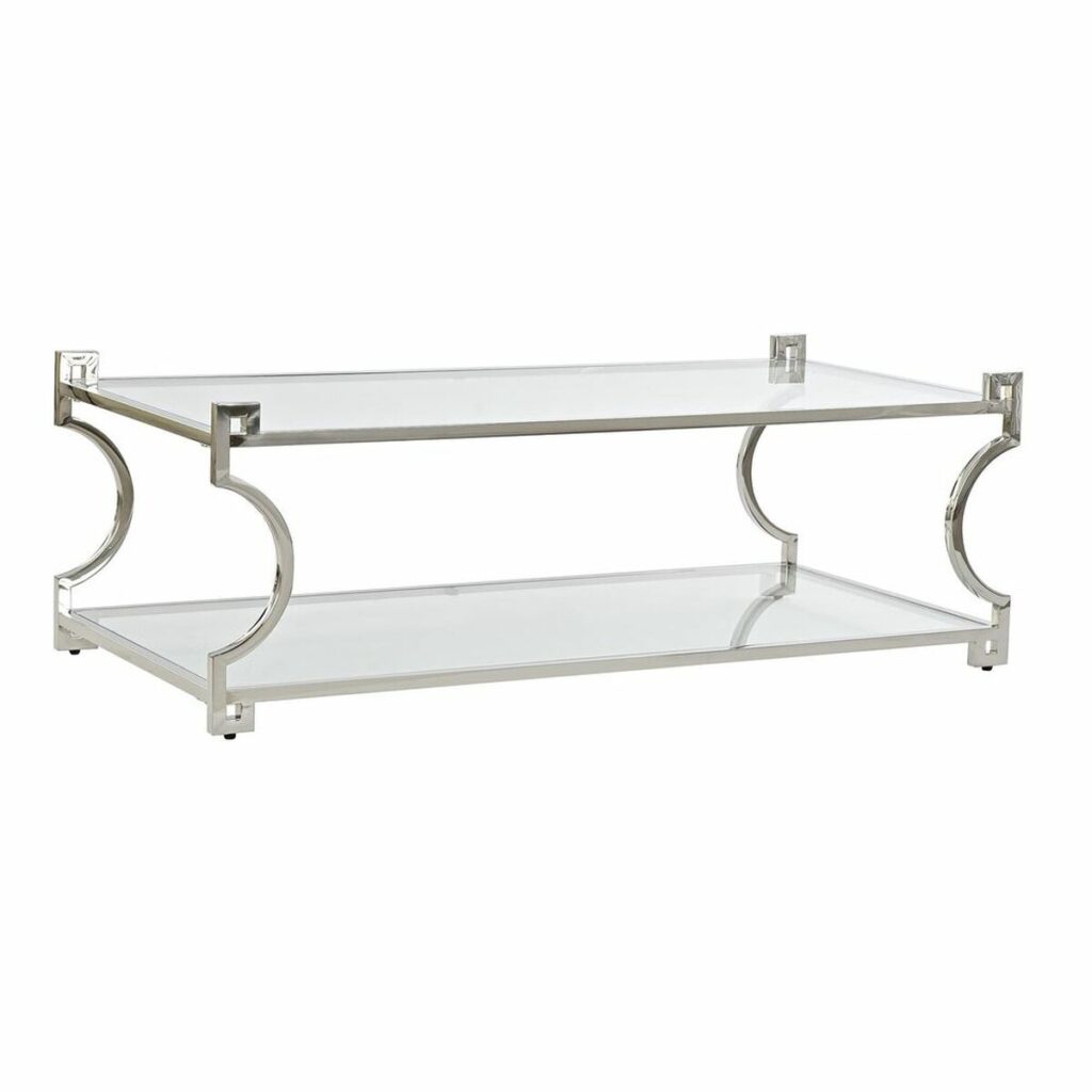 Τραπεζάκι Καφέ DKD Home Decor Κρυστάλλινο Ανοξείδωτο ατσάλι (130 x 60 x 45 cm)