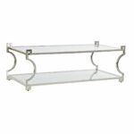 Τραπεζάκι Καφέ DKD Home Decor Κρυστάλλινο Ανοξείδωτο ατσάλι (130 x 60 x 45 cm)