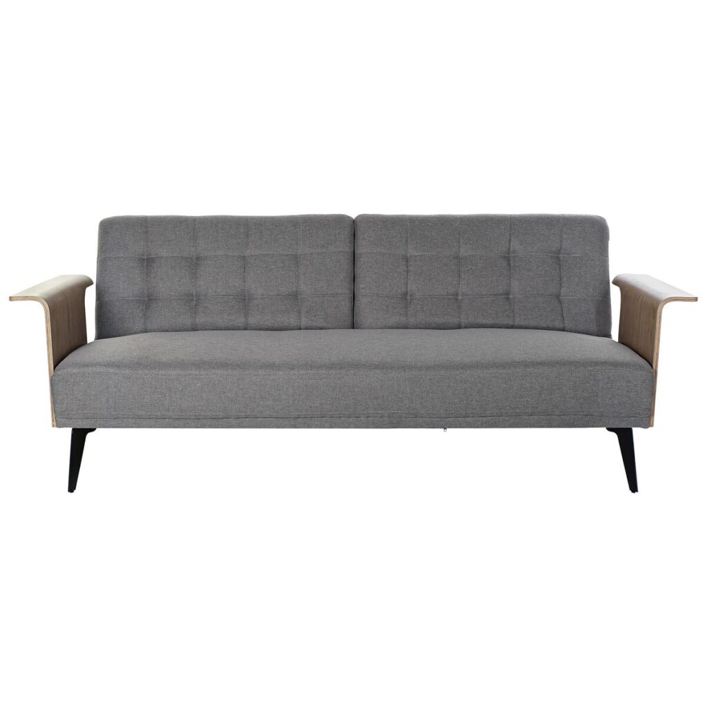 Καναπές-Κρεβάτι DKD Home Decor 203 x 87 x 81 cm Γκρι Μέταλλο Καφέ