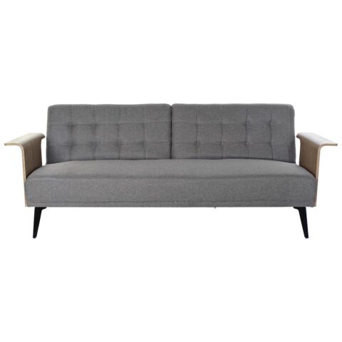 Καναπές-Κρεβάτι DKD Home Decor 203 x 87 x 81 cm Γκρι Μέταλλο Καφέ