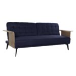 Καναπές-Κρεβάτι DKD Home Decor Μπλε Καφέ Μαύρο Μέταλλο Σύγχρονη Urban 203 x 87 x 81 cm