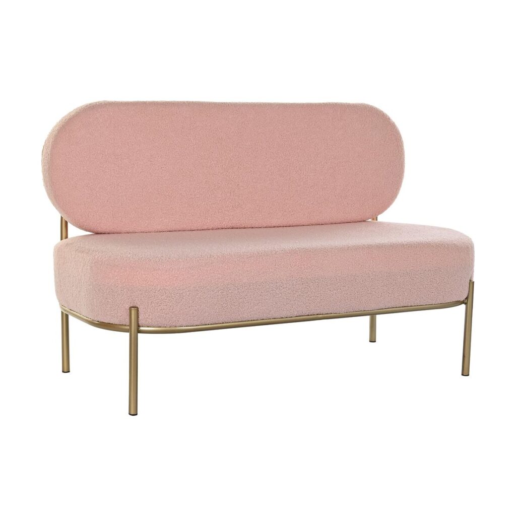 Καναπές DKD Home Decor Ροζ Μέταλλο (120 x 61 x 79 cm)