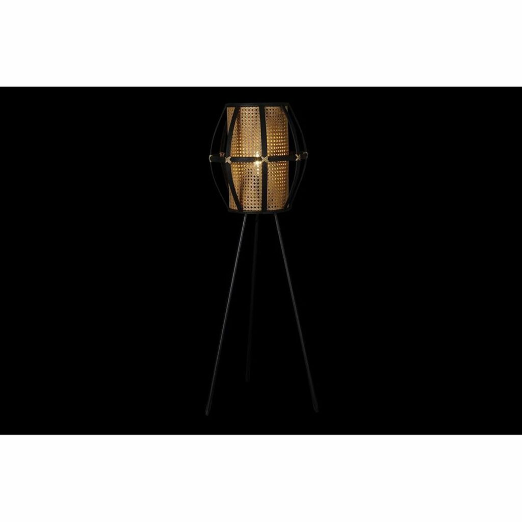 Φωτιστικό Δαπέδου DKD Home Decor Καφέ Μαύρο Μέταλλο Bamboo 50 W 220 V 38 x 38 x 119 cm (x2)