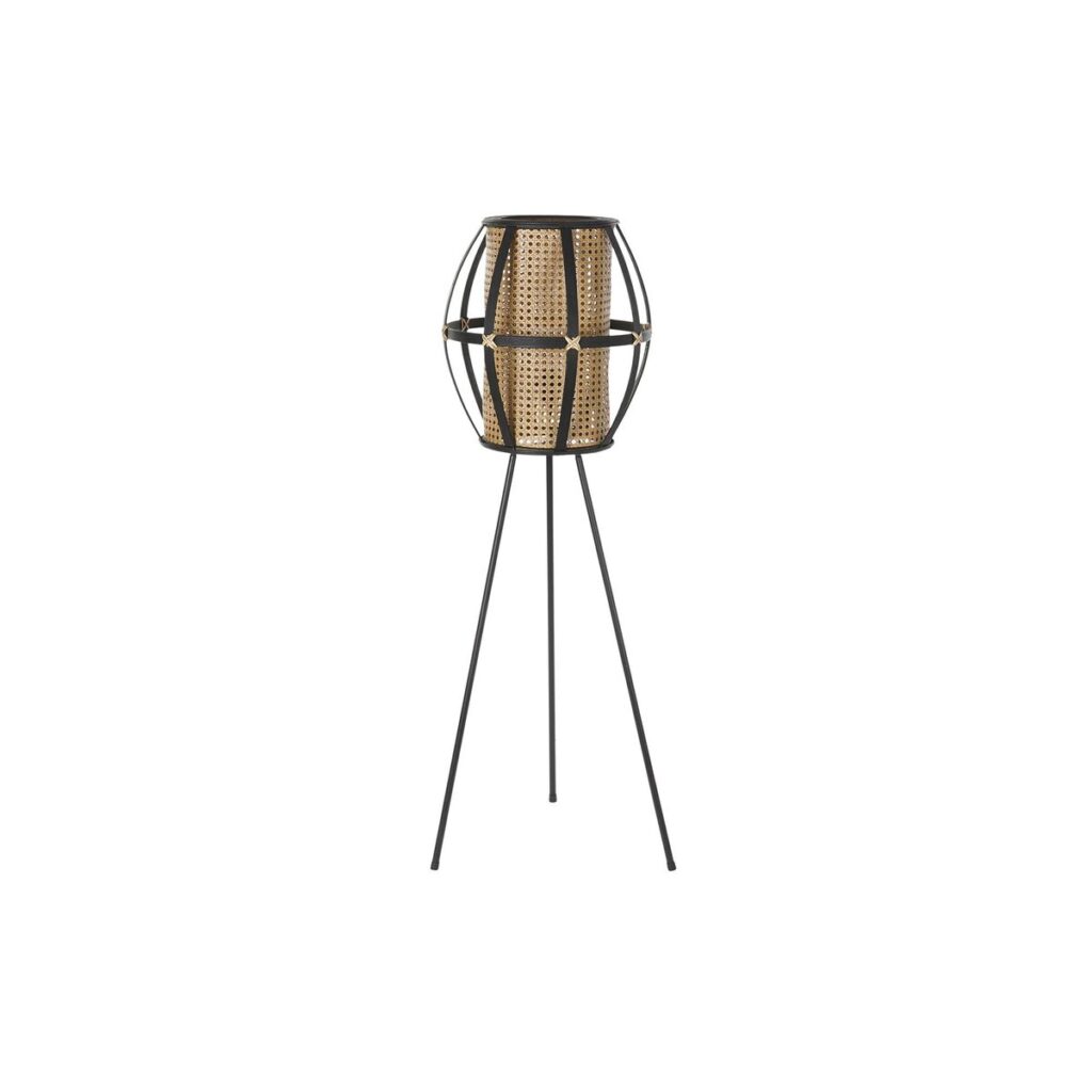 Φωτιστικό Δαπέδου DKD Home Decor Καφέ Μαύρο Μέταλλο Bamboo 50 W 220 V 38 x 38 x 119 cm (x2)