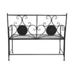 Παγκάκι DKD Home Decor Μαύρο Πολύχρωμο Μωσαϊκό 111 x 54 x 88 cm