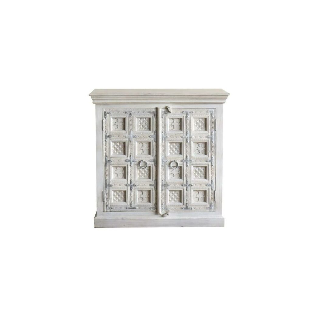 Συρταριέρα DKD Home Decor Φθαρμένο 100 x 40 x 99 cm Λευκό Ξύλο από Μάνγκο
