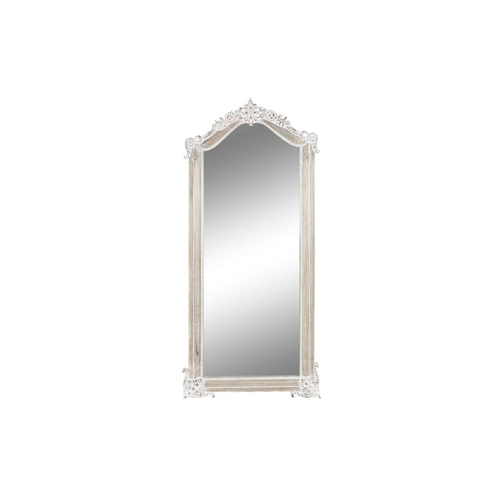 Τοίχο καθρέφτη DKD Home Decor Φυσικό Λευκό Ξύλο από Μάνγκο Μαρινάτος (82 x 4 x 176 cm)