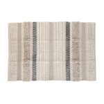 Χαλί DKD Home Decor 180 x 120 x 1 cm Μαύρο Μπεζ βαμβάκι Boho