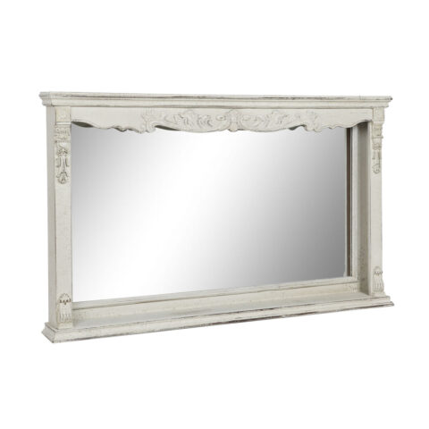 Τοίχο καθρέφτη DKD Home Decor 125 x 12 x 76 cm Έλατο Κρυστάλλινο Λευκό Vintage Ξύλο MDF
