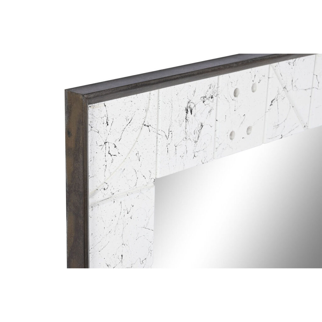 Τοίχο καθρέφτη DKD Home Decor 130 x 4 x 70 cm Κρυστάλλινο Λευκό Ξύλο από Μάνγκο Σύγχρονη