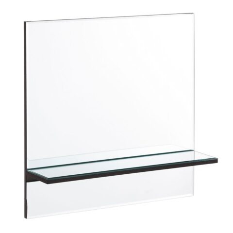 Τοίχο καθρέφτη 45 x 11 x 45 cm Κρυστάλλινο Ασημί DMF