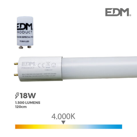 LED Σωλήνας EDM A+ T8 18 W 1500 Lm (4000 K)
