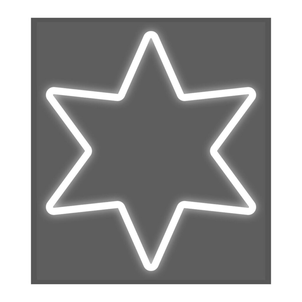Διακοσμητική Φιγούρα EDM Flexiled Αστέρι Λευκό 220 V (60 x 3 x 80 cm)
