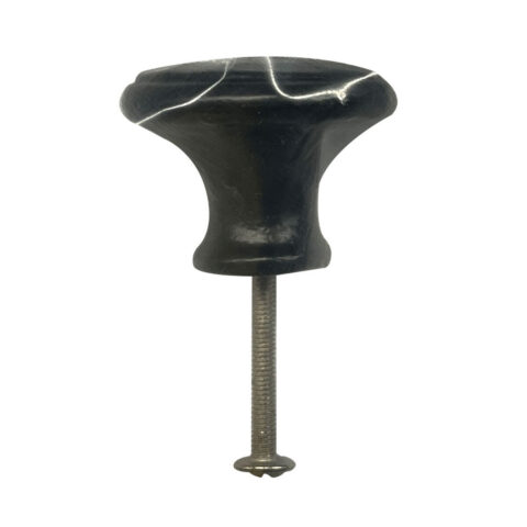 Κουμπί EDM Μαύρο Χάλυβας Επίπεδο (38 mm)