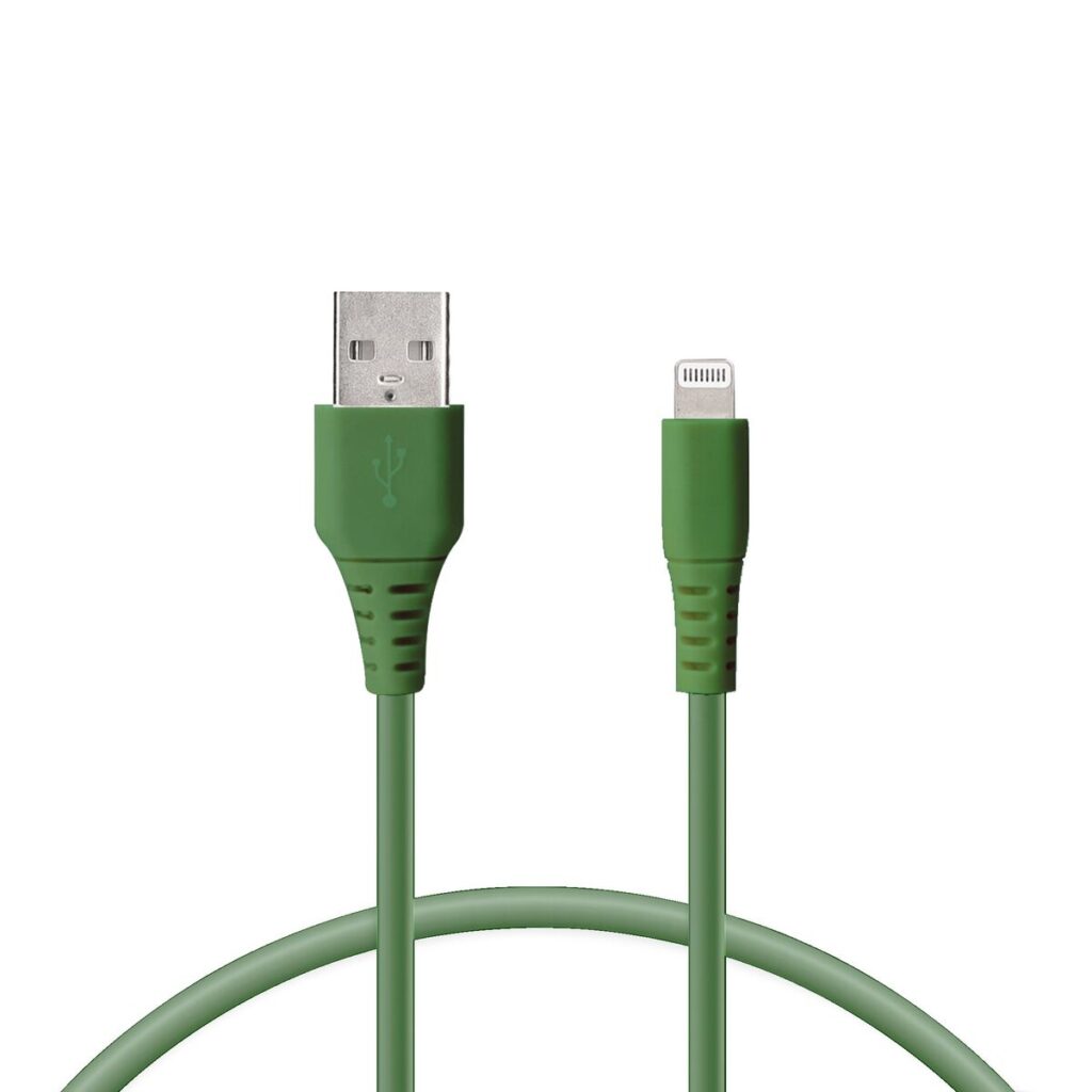 Καλώδιο Δεδομένων/Φόρτισης με USB KSIX Πράσινο 1 m