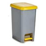 Κάδος Απορριμμάτων για Ανακύκλωση Κίτρινο Γκρι Ασημί Πλαστική ύλη 25 L 37 x 47 x 26
