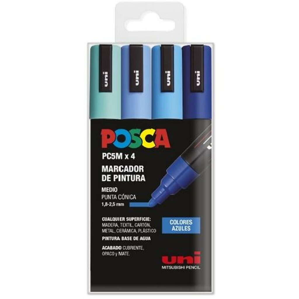 Σετ μαρκαδόροι POSCA PC-5M Μπλε Πολύχρωμο