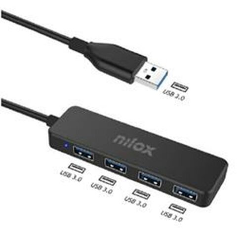 Hub USB 4 Θύρες Nilox NXHUB402 Μαύρο