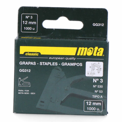 Συνδετήρες Mota gg312 1000 Unidades Nº 3 12 mm