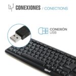 Πληκτρολόγιο iggual CK-BASIC-105T QWERTY USB Μαύρο Ισπανικά Μαϊμού (1 Τεμάχια)