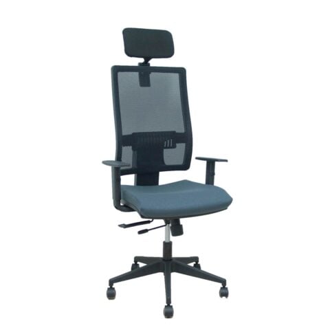 Καρέκλα γραφείου με κεφαλάρι Horna P&C 10CRPCR Σκούρο γκρίζο
