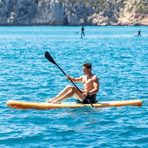 Φουσκωτή Κυματοσανίδα Paddle Surf 2 σε 1 με Κάθισμα και Αξεσουάρ Siros InnovaGoods 10'5" 320 cm