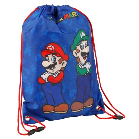 Σχολική Τσάντα με Σχοινιά Super Mario & Luigi Μπλε 40 x 29 cm