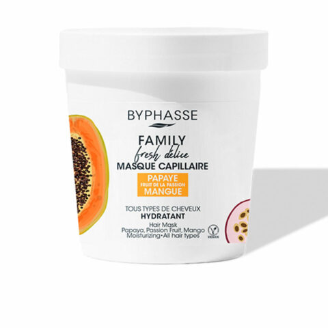 Ενυδατική Μάσκα Byphasse Family Fresh Delice Μάνγκο Φρούτα Του Πάθους Παπάγια (250 ml)