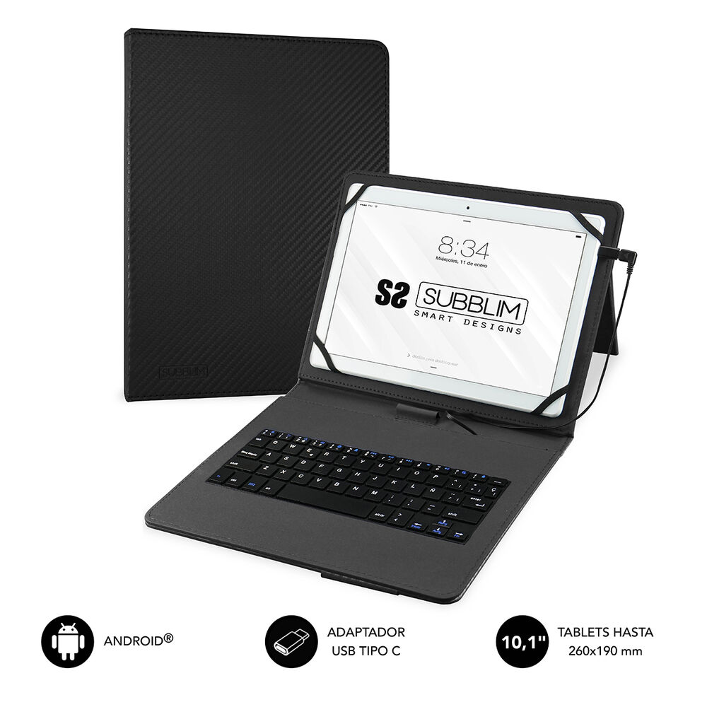 Θήκη Tablet και πληκτρολογιού Subblim SUBKT1USB001 Μαύρο 10