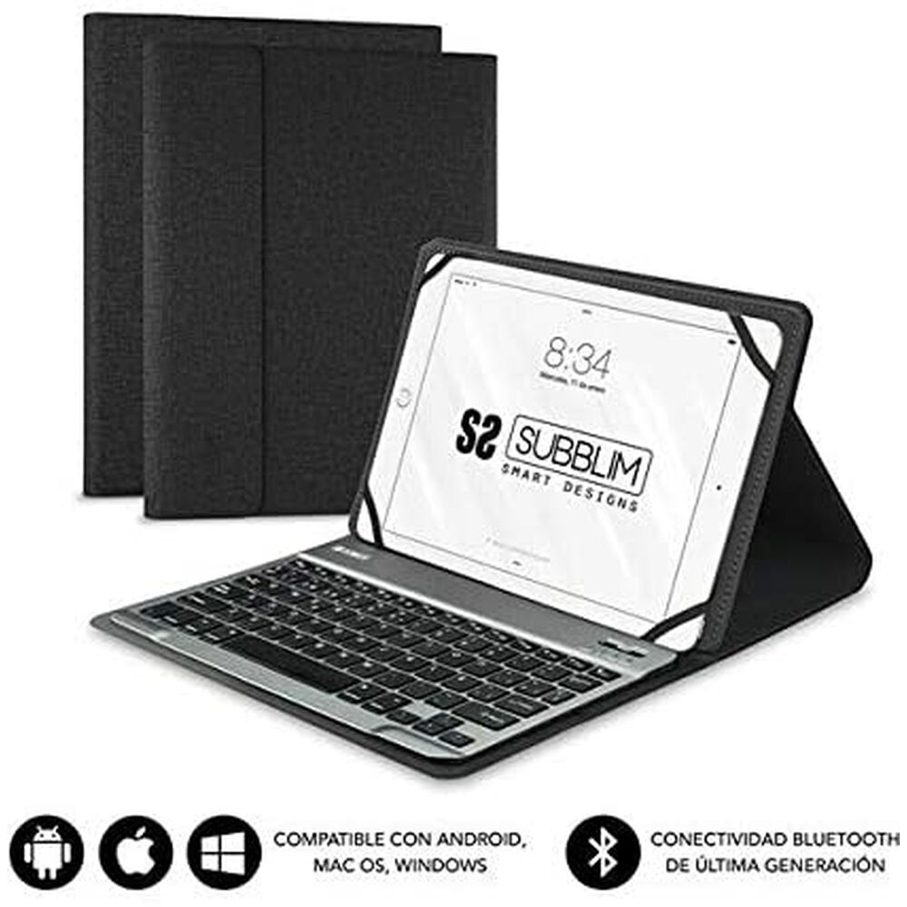 Θήκη Tablet και πληκτρολογιού Subblim SUBKT2BT0001 Bluetooth Μαύρο 10