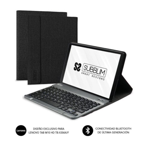 Θήκη Tablet και πληκτρολογιού Subblim SUBKT3BTL100 Μαύρο