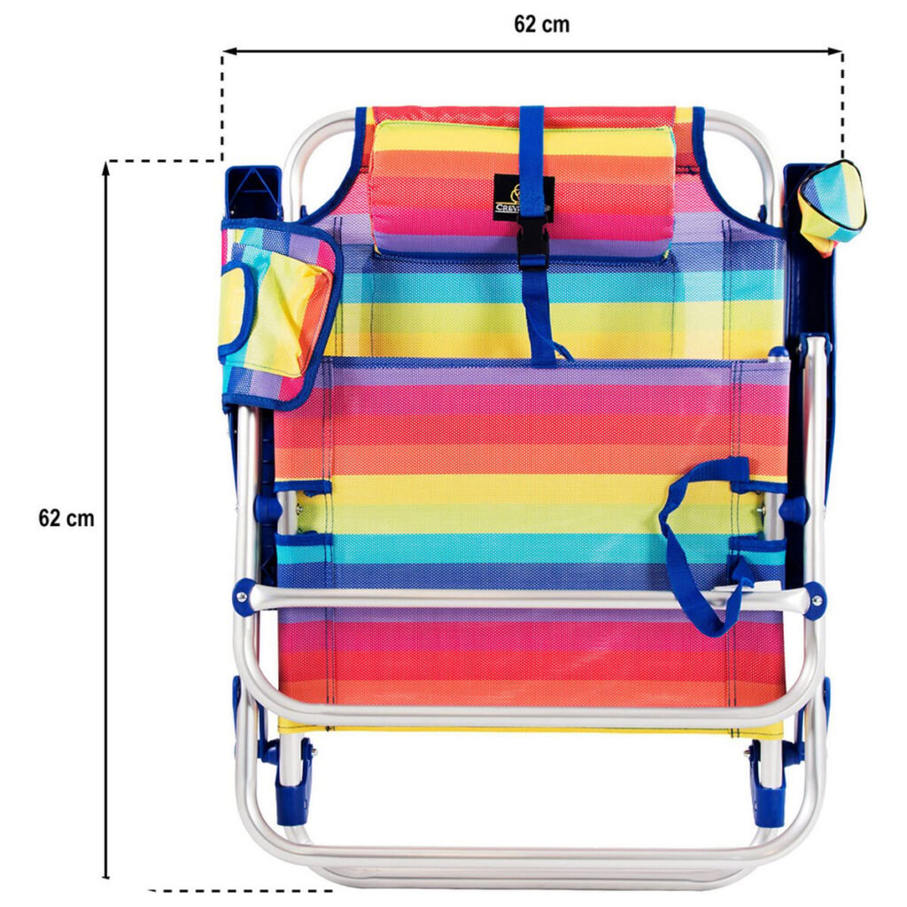 Πτυσσόμενη Καρέκλα με Ψυγείο Textiline Coral 55 x 24 x 63 cm Πολύχρωμο