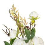 Decorative Flowers 65 x 30 x 18 cm Λευκό Παιωνία