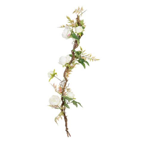 Decorative Flowers 100 x 27 x 20 cm Λευκό Παιωνία