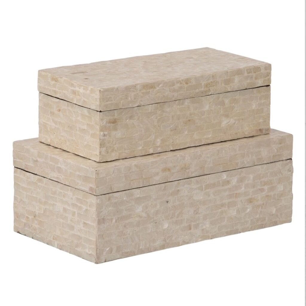 Διακοσμητικό κουτί 35 x 20 x 13 cm Από φίλντισι (x2)