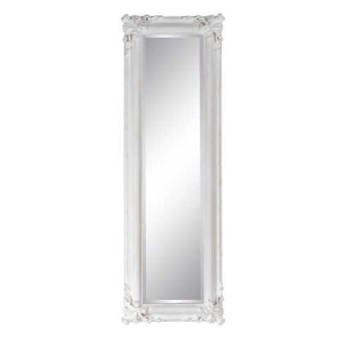 Καθρέφτης 46 x 6 x 147 cm Κρυστάλλινο Ξύλο Λευκό