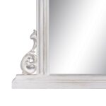 Τοίχο καθρέφτη 103 x 5 x 108 cm Κρυστάλλινο Ξύλο Λευκό