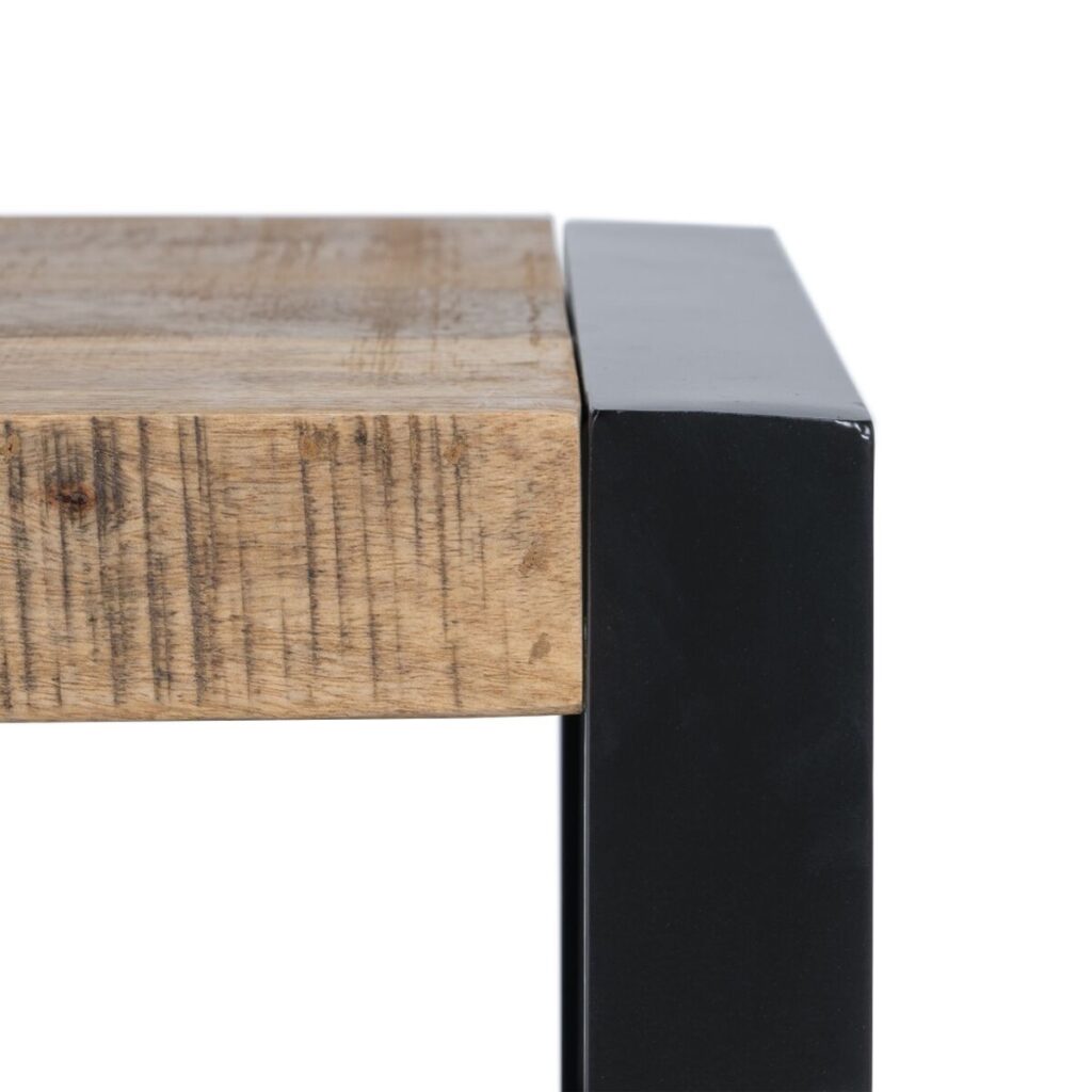 Βοηθητικό Τραπέζι MANGO 100 x 40 x 60 cm Φυσικό Μαύρο Ξύλο Σίδερο