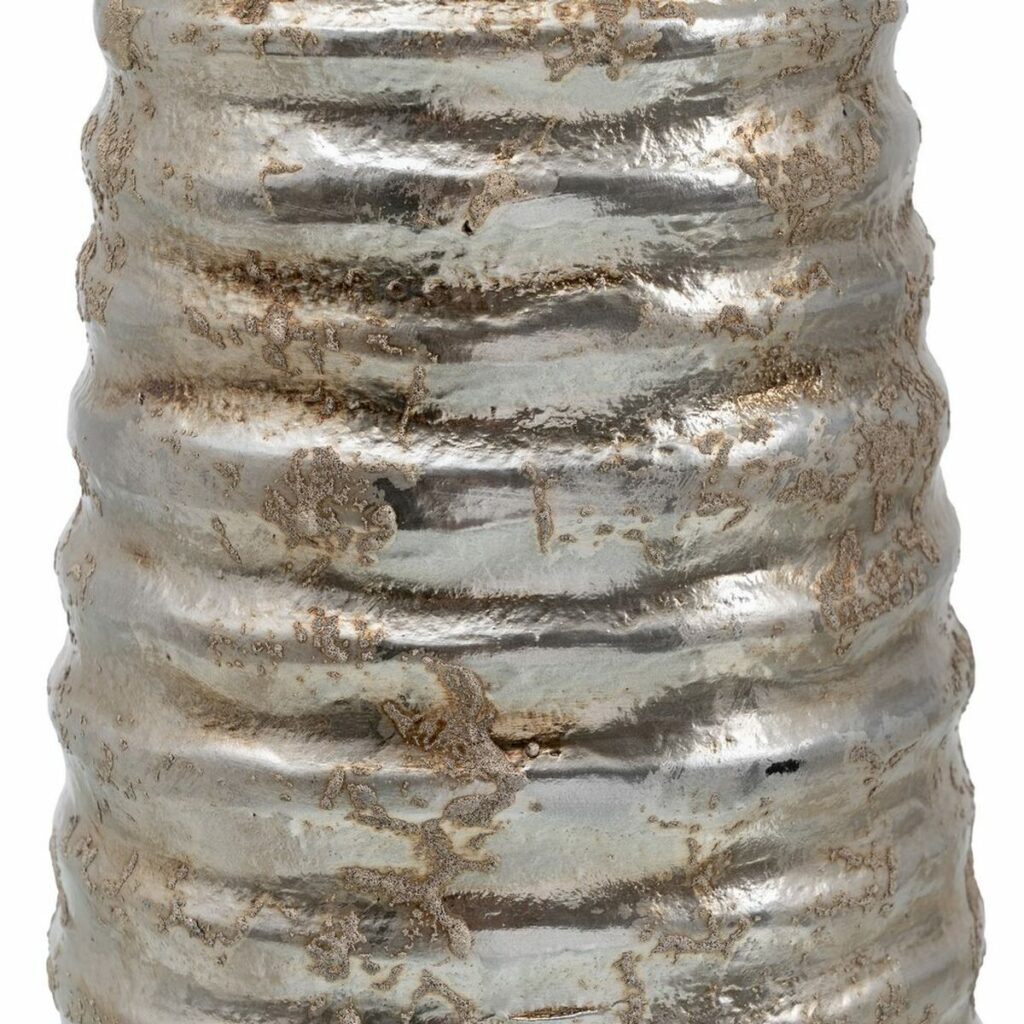 Βάζο Κεραμικά Ασημί 16 x 16 x 40 cm
