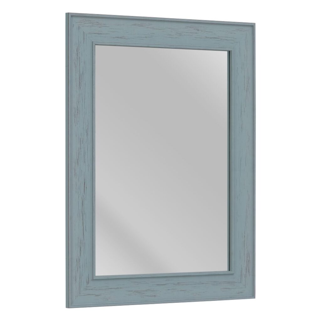 Τοίχο καθρέφτη 66 x 2 x 86 cm Μπλε Ξύλο