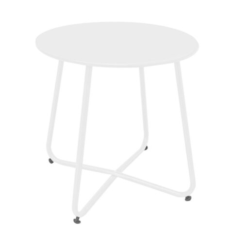 Βοηθητικό Τραπέζι Luna Χάλυβας Λευκό 45 x 45 cm