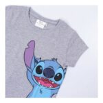 Παιδικό Μπλούζα με Κοντό Μανίκι Stitch Γκρι