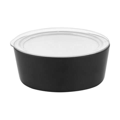 Μπολ Inde Με καπάκι μελαμίνη Λευκό/Μαύρο 600 ml 14 x 6 cm