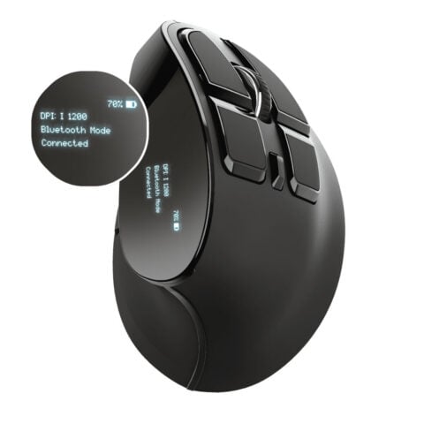 Ασύρματο ποντίκι Trust Voxx Εργονομικό Κάθετο Bluetooth Επαναφορτιζόμενη Μαύρο
