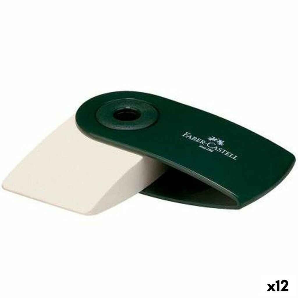 Γόμα Faber-Castell Sleeve Mini Θήκη Πράσινο (12 Μονάδες)