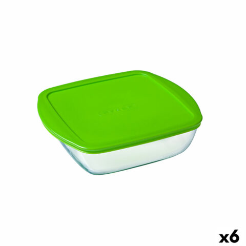 Τετράγωνο Τάπερ με Καπάκι Pyrex Cook & Store Πράσινο 25 x 22 x 7 cm 2
