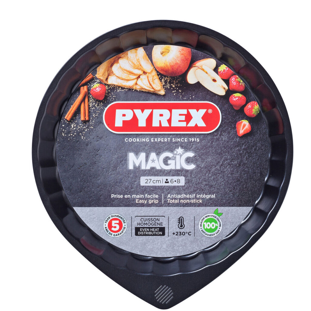 Φόρμα για τον Φούρνο Pyrex Magic Στρόγγυλο Μαύρο Επίπεδο Ø 27 cm (x6)