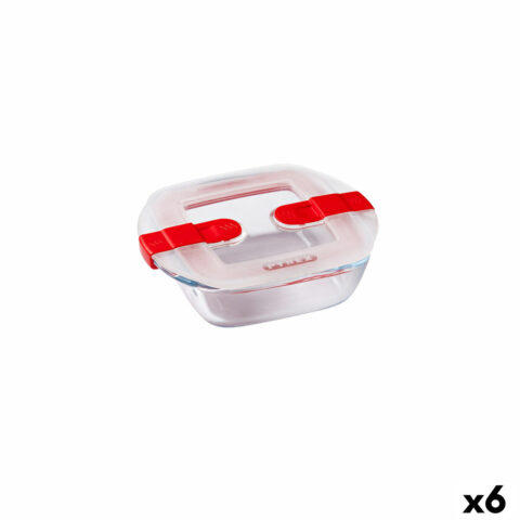 Ερμητικό Κουτί Γεύματος Pyrex Cook & Heat 15 x 12 x 4 cm 350 ml Διαφανές Γυαλί (x6)